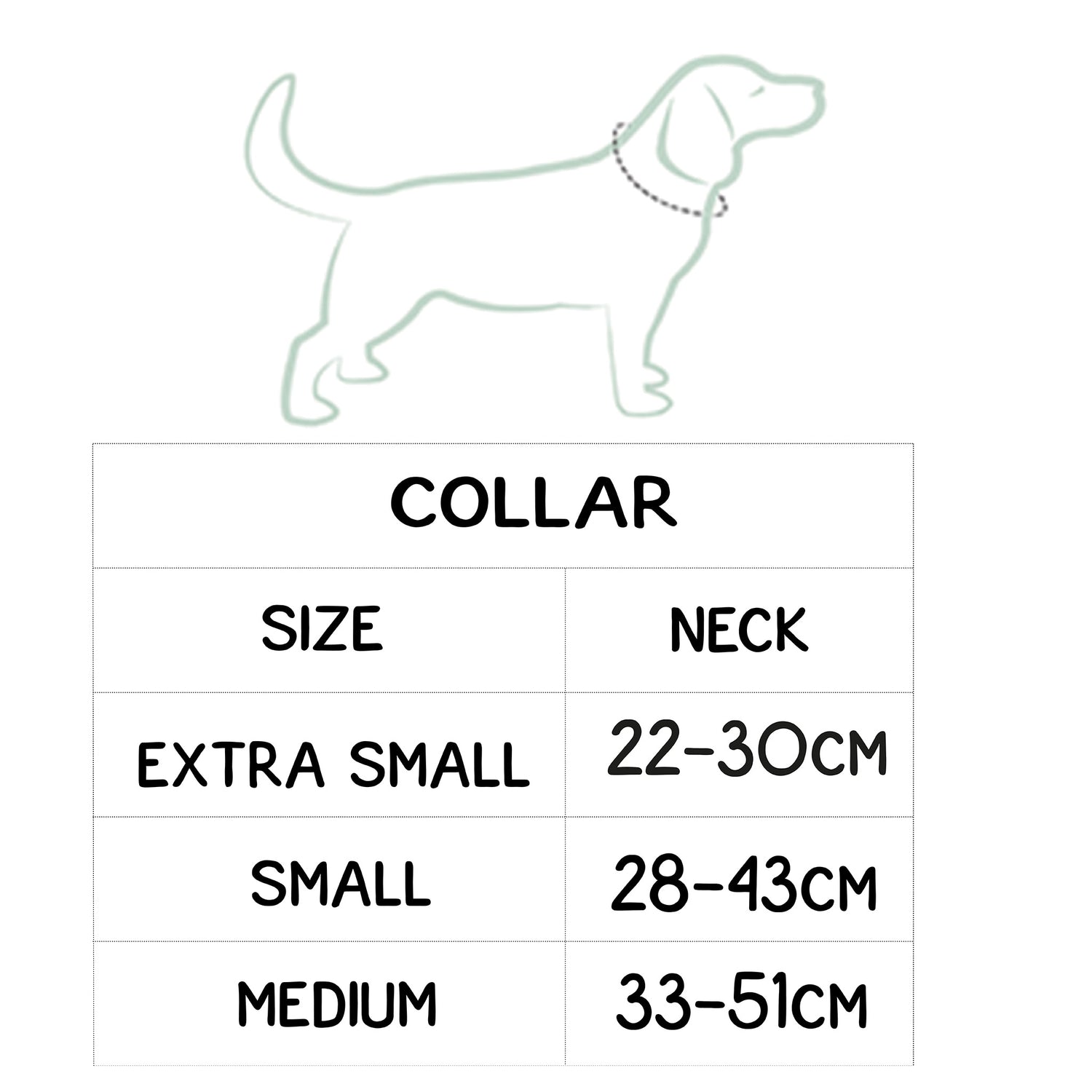 Dog collar size guide