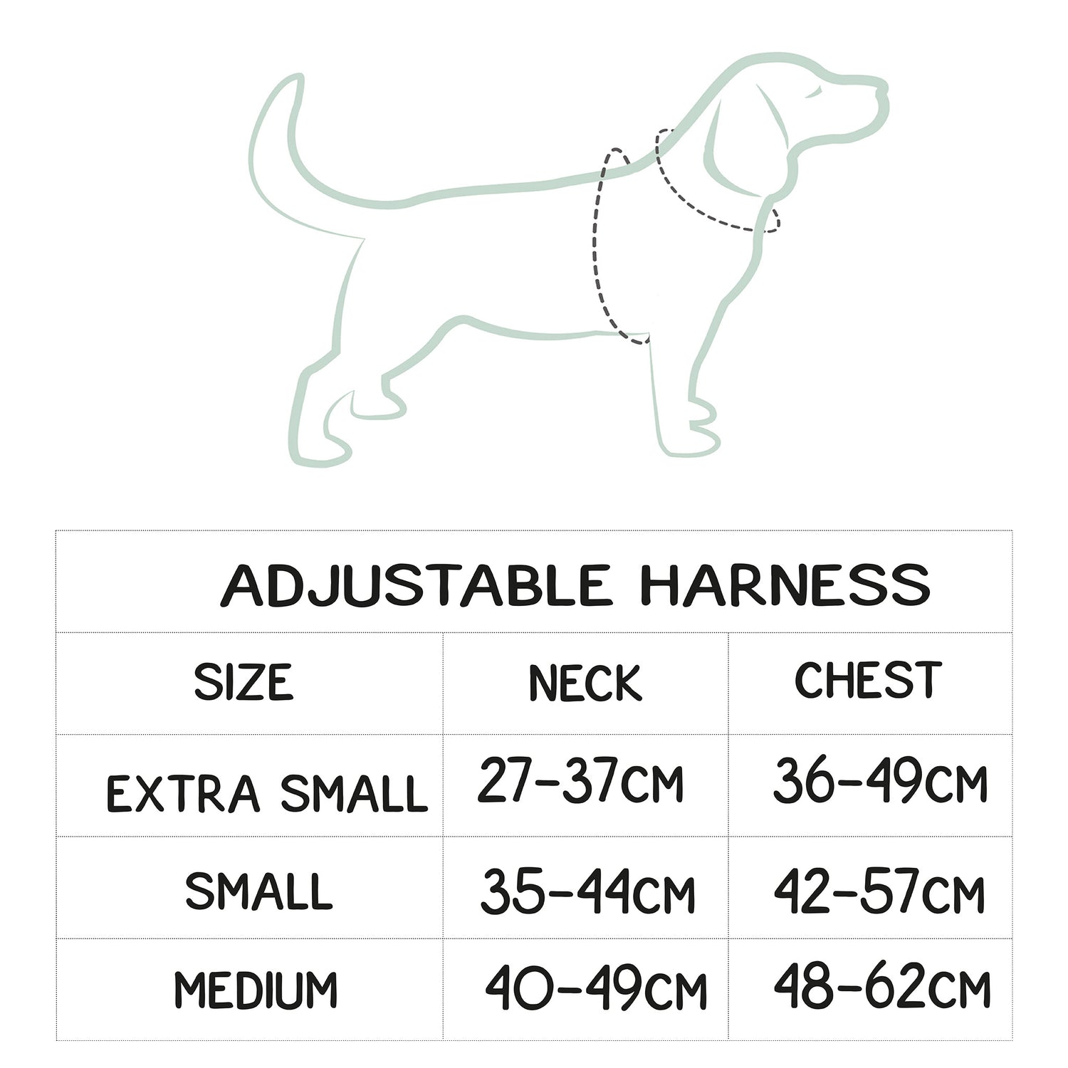 Harness size guide